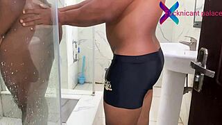 I let stepdad fuck me in the shower and squirt