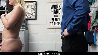 the pervert mall mall officer allows the milf thief to negotiate for her freedom - liftermilf