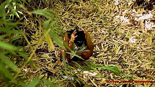 outdoor village hardcore sex under bamboo tree with bbw milf queen 😍🔥