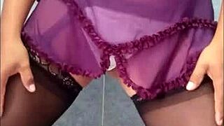 I Masturbate Using A Garter And White Thong