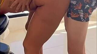 FIZ SEXO COM O PERSONAL TRAINER DA ACADEMIA, bent over in group orgy with latina wife flashing big tits