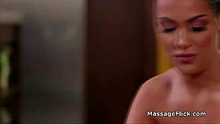 Slutty Latina Masseuse Gives Oily Deepthroat Blowjob