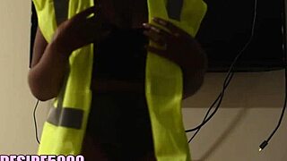 aggressive joi session at work in the office with curvy ebony legs and big ass