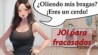 i jerk off as slave to femdom humiliation in spanish voice