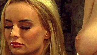 curvy lesbian slave bound and fingered by dominant madame in bdsm session