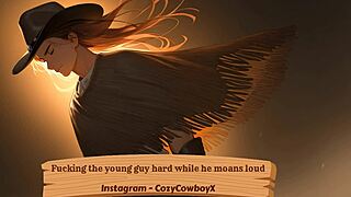 young 18+ guy moans loud during hard fucking with friend