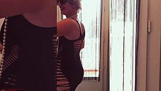 passionate couple dances blues then fucks with monster cock