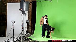 blonde fan eagerly sucks and rides her celebrity idols big black cock