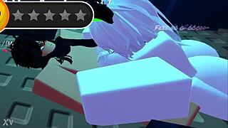 Roblox slut with big tits and ass keeps coming back for more sex!