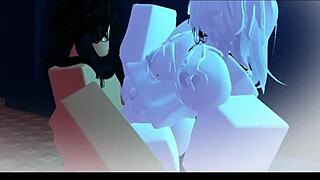 Roblox slut with big tits and ass keeps coming back for more sex!