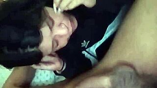 my stepbrother forces me to suck his dick after leaving us alone, feeling so scared and overwhelmed.