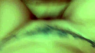 Bold homemade sex: cuckold sees wife with muscular man, tight pussy creampie