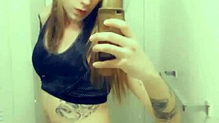 does this tranny grope her cute clitty?