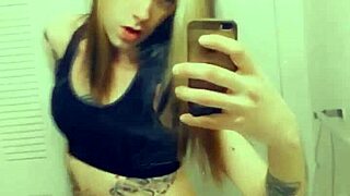 does this tranny grope her cute clitty?