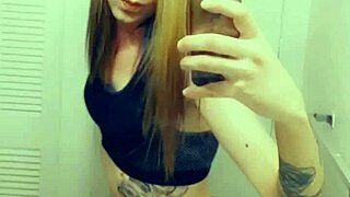 does this tranny grope her cute clitty?