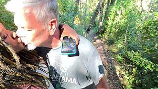 I Lick All The Cum Off Sugardaddy's Cock On Secret Beach!