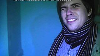 Watch the young girlfriend get fucked hard in the public stairwell by her friend.