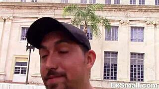 joseline kelly encounters a stranger in public and they fuck outdoors