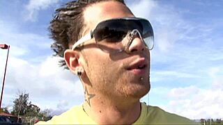 finally, after licking her pussy, he gives her a facial