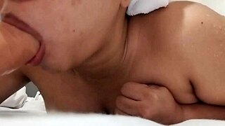 watch this chubby busty beauty's daring dildo adventure?