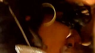 amateur girl sucks masked cock, gets cumshot on her big boobs