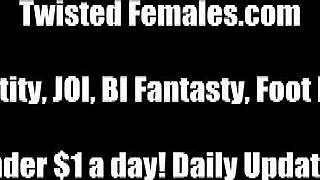 Obey my commands, you pathetic little bitch, in this rough femdom bdsm pov session