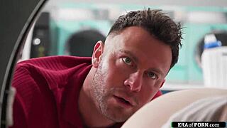 blonde stuck in laundry machine 😱