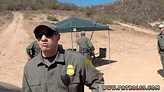 Blonde Honey In Fake Police Uniform Sucks And Gets Facial On Car Hood Outdoors