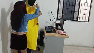 neighbor gets horny and shows her curvy ass on camera