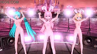 HATSUNE MIKU RIN LUKA POMP AND CIRCUMSTANCES PROJECT DIVA NUDE MOD FULL NUDE BUNNY COSTUME
