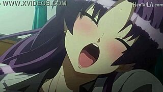 college girl manipulates with her big tits