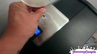 Milf feels cum on tits in homemade handjob compilation