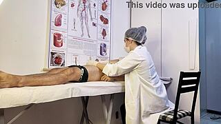 Paciente Não Aguenta E Fica Duro Na Frente Da Enfermeira Durante O Exame!