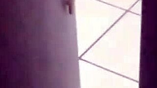 Hidden camera catches crossdressing couple in intense anal sex at the Gramado inn with door wide open!