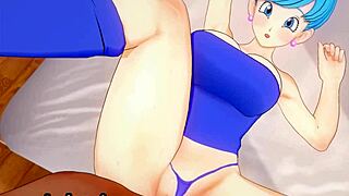 I feel so aroused watching Bulma guide me through jerk off instructions with her monster details.