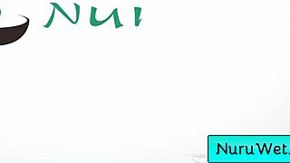 nicole doshi gives will pounder a sexy big tit asian nuru massage with wet close up action on boobs and pussy