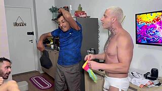 Friends' playful hangout turned into a wild orgy with big cock anal action! 🔥🍑