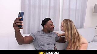 I didn't know my roomie had this huge big black cock until he showed me. Now I'm hooked on deepthroat and fingering with it.