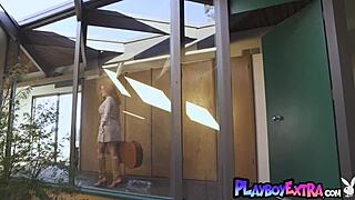 Teen slut Rebecca Volpetti takes double penetration in gangbang swallow