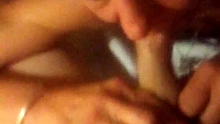 My girlfriend gives that wet cock some loving blowjob action until satisfied