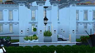 Brunette Latina milf boss experiences big tits anal assfucking in outdoor public office with young celebrity Kim K