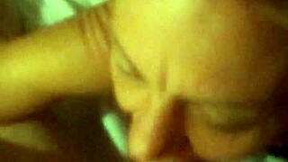 My girlfriend gives that wet cock some loving blowjob action until satisfied