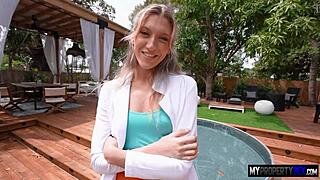 hey that hot realtor is thanking her friend with some wild milf sex action