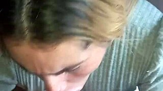 She Gets Mad From Blasting Face With Hot Cumshot After Sloppy Blowjob Handjob