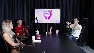 Loira feels the heat and strips off her clothes after the guest talks about freeing a woman at the swing house - Jow Jow Sheer Red