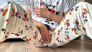 Horny Petite 18+ Girl Pajama Small Tits Masturbation Squirting Orgasm