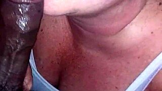 mature mom, you sucking that young bbc so sloppy, grandmother handling monster cock well?