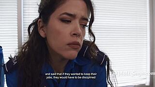 customs people get extreme with anal fisting in this domination lesbian threesome scene 😲