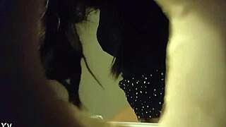 Hey, can you see this sexy babe peeing through the wall hole on hidden cam?