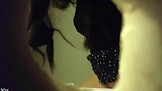 Hey, can you see this sexy babe peeing through the wall hole on hidden cam?